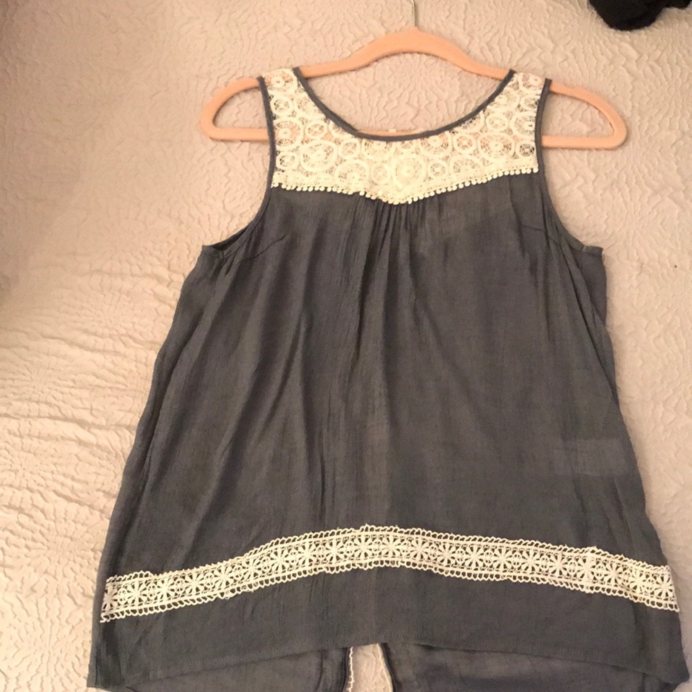 Blue/grey tank top